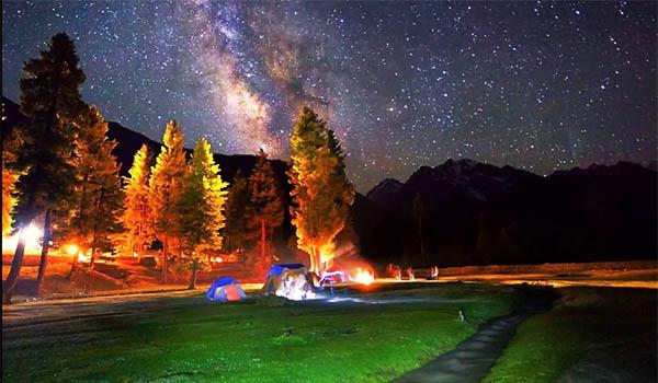 Fairy Meadows with Nanga Parbat in the background